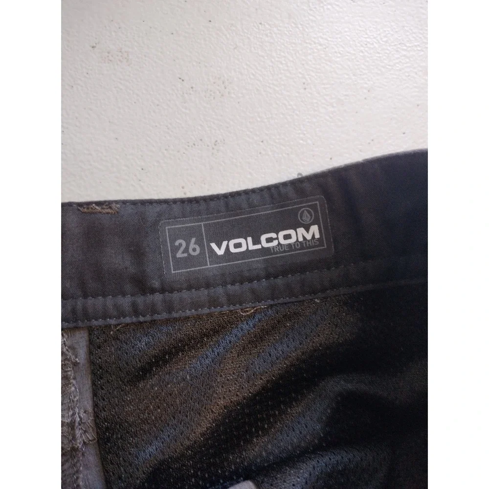 Volcom Mens Grey Hybrid Shorts Boardshorts Chino Style Size‎ 26 Stretch Skate